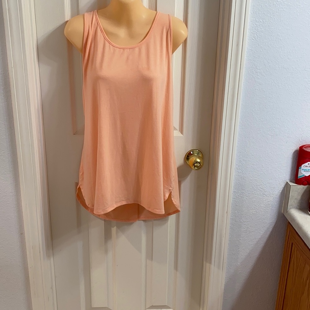 Tek gear hi low workout top peach size XXL
